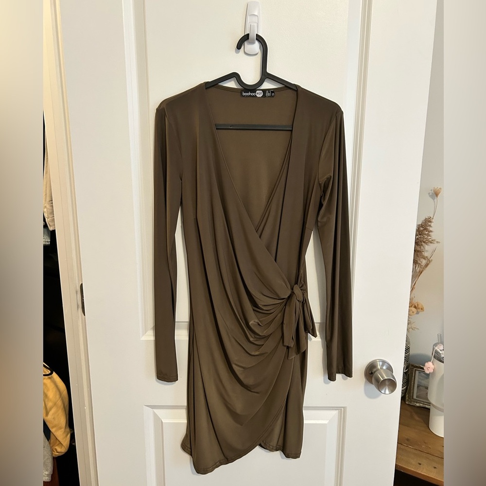 Boohoo jersey wrap dress